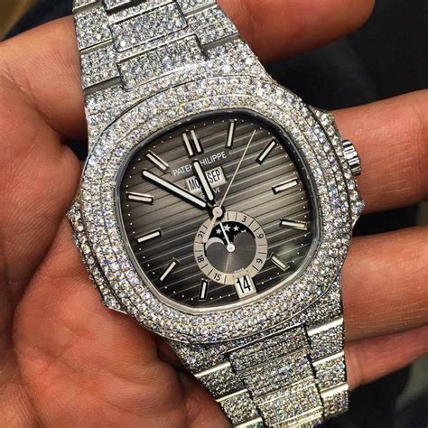 iced out patek philippe watch replica|patek philippe nautilus watch.